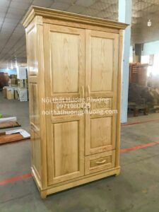 1 tủ quần áo gỗ sồi 2 cánh