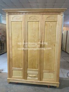 1 tủ quần áo gỗ sồi 3 cánh