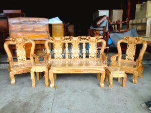 SALON GỖ GÕ ĐỎ TRẠM ĐÀO TAY 12 6 MÓN.