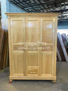 2 tủ quần áo gỗ sồi 3 cánh