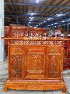 3 TỦ THỜ GỖ TRÀM 1M53 MẪU LÙN