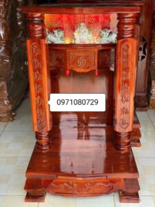 BÀN THỜ Ô ĐỊA TRỤ VUÔNG ĐÈN 50CM
