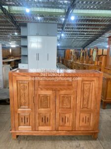 TỦ GIÀY GỖ SỒI TRẮNG 4 CÁNH 1M2