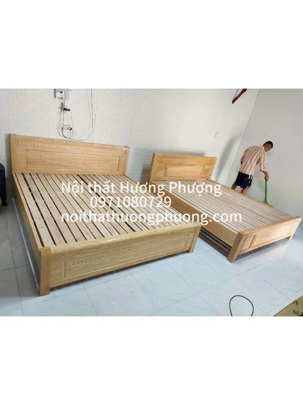 4 giường gỗ sồi trắng