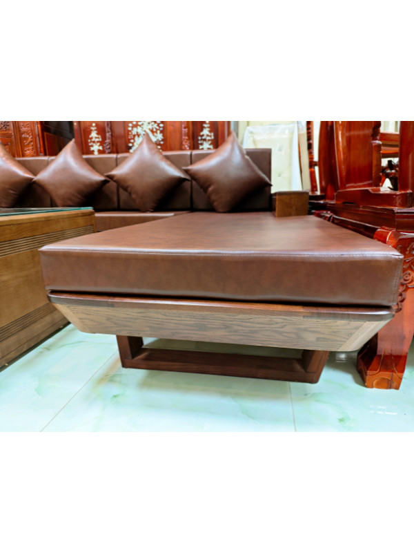 BỘ SOFA GỖ SỒI HIỆN ĐẠI GÓC L 2m8X1m8 KÈM NỆM CAO CẤP