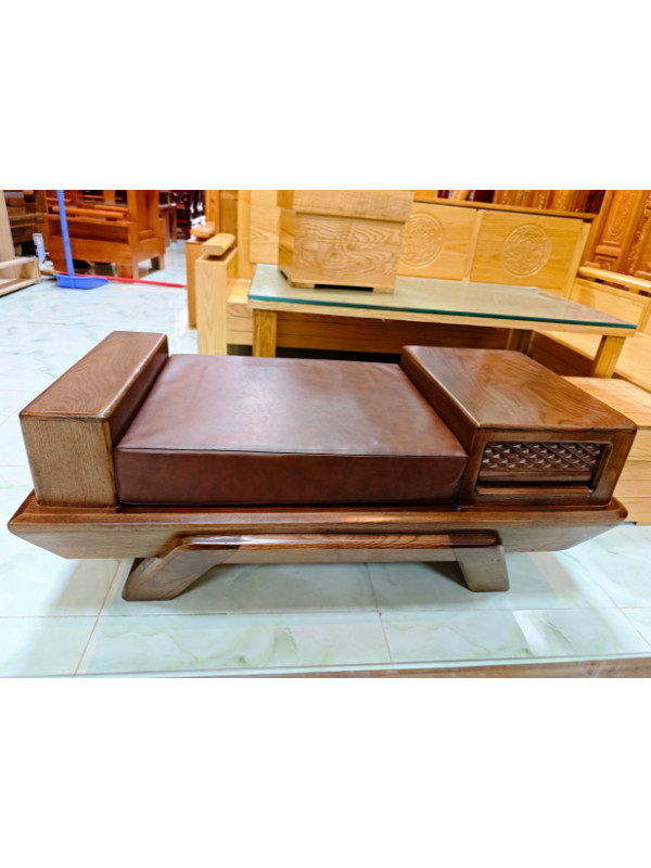 BỘ SOFA GỖ SỒI HIỆN ĐẠI GÓC L 2m8X1m8 KÈM NỆM CAO CẤP