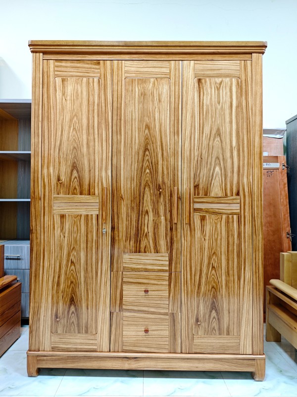 TỦ ÁO GỖ HƯƠNG XÁM 3 CÁNH PHONG CÁCH HÀN QUỐC HIỆN ĐẠI, ĐẸP CHO PHÒNG NGỦ