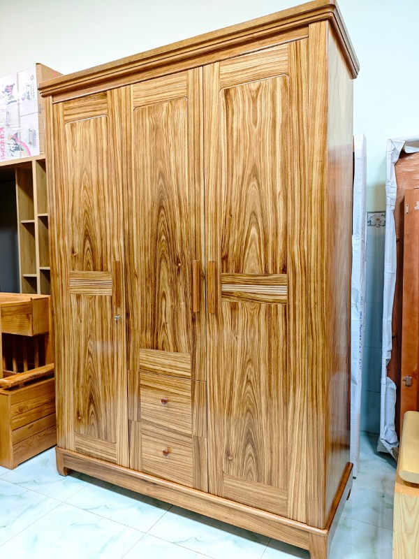 TỦ ÁO GỖ HƯƠNG XÁM 3 CÁNH PHONG CÁCH HÀN QUỐC HIỆN ĐẠI, ĐẸP CHO PHÒNG NGỦ