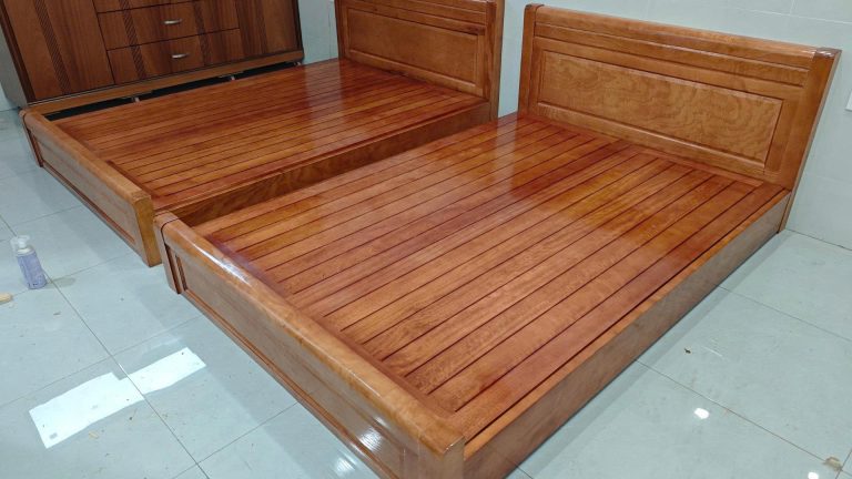 Giường bệt gỗ – Nội thất hiện đại, an toàn cho nhà có trẻ nhỏ